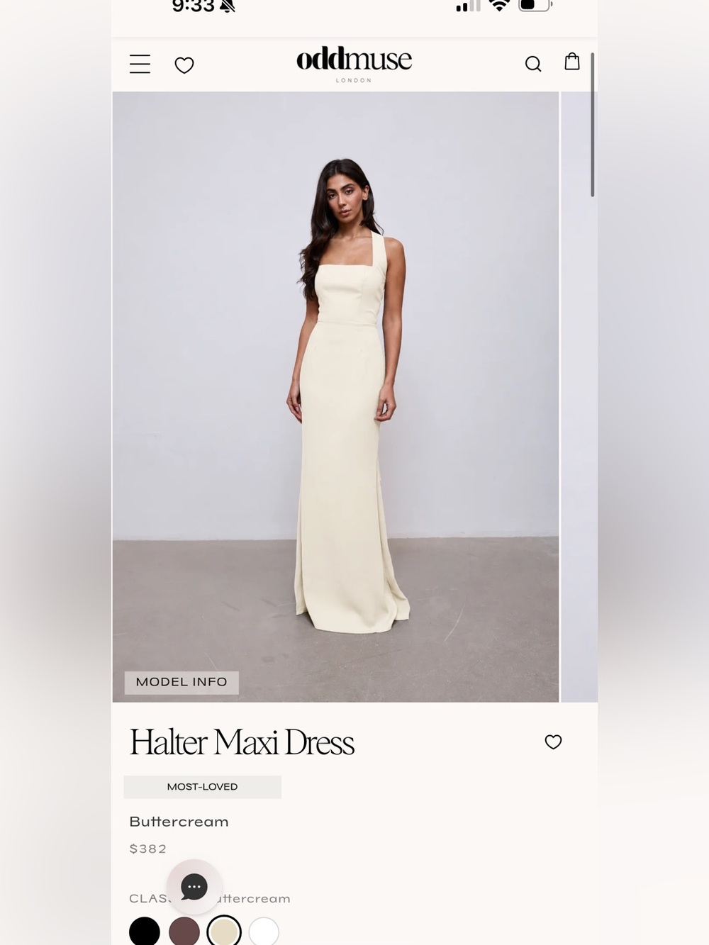 Odd Muse Strapless Cream Square-Neck Dress